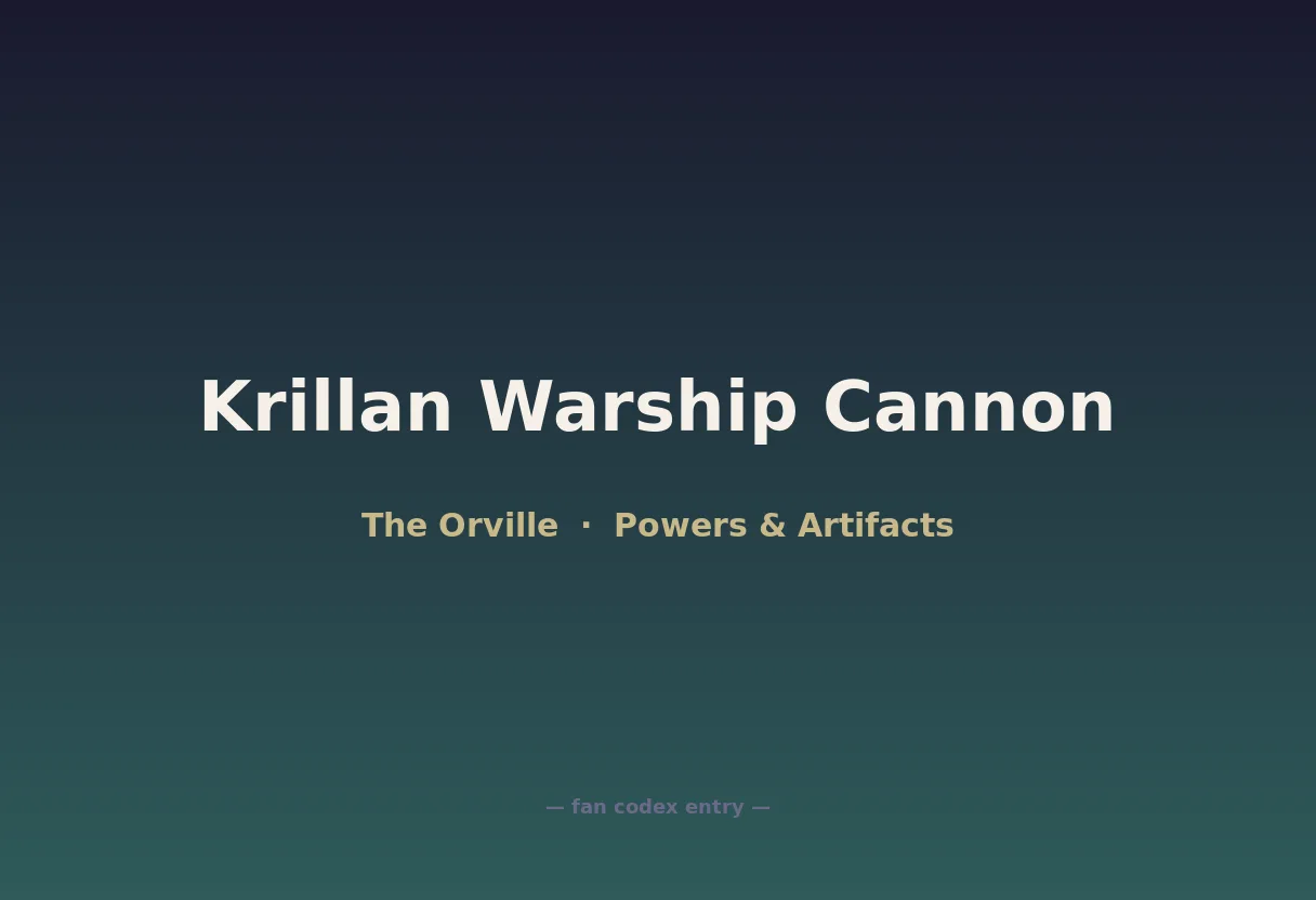 Krillan Warship Cannon